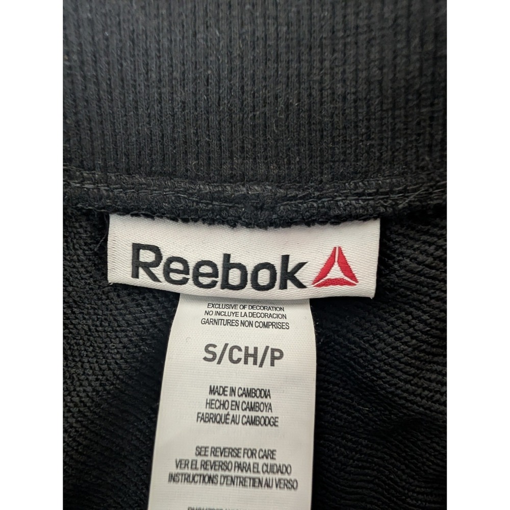 Reebok Womens Black Athletic Gym Training Shorts Ribbed Waistband S CH P - Picture 8 of 8